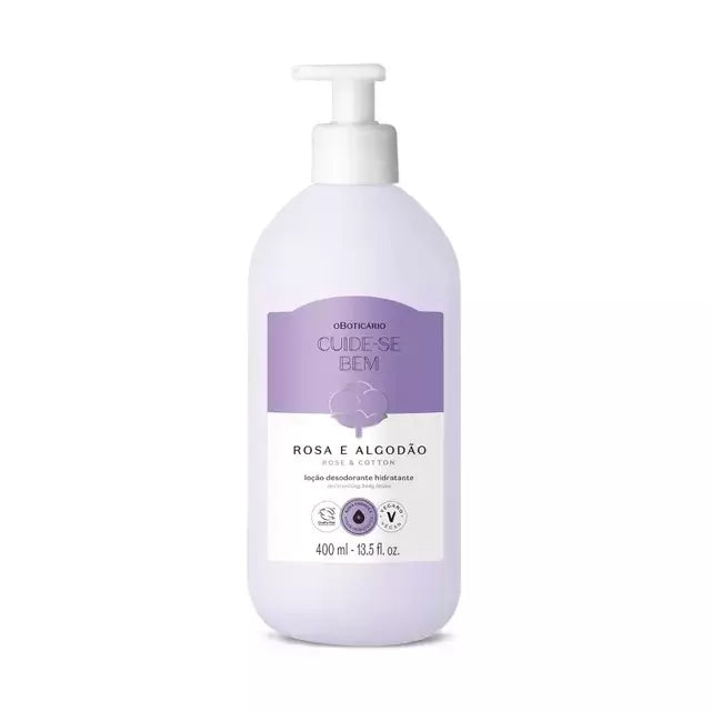 Cuide-se Bem Rose &amp; Cotton Moisturising Body Lotion 400ml