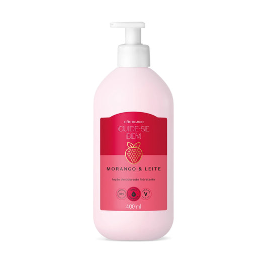 Cuide-se Bem Strawberry & Milk Moisturising Body Lotion 400ml