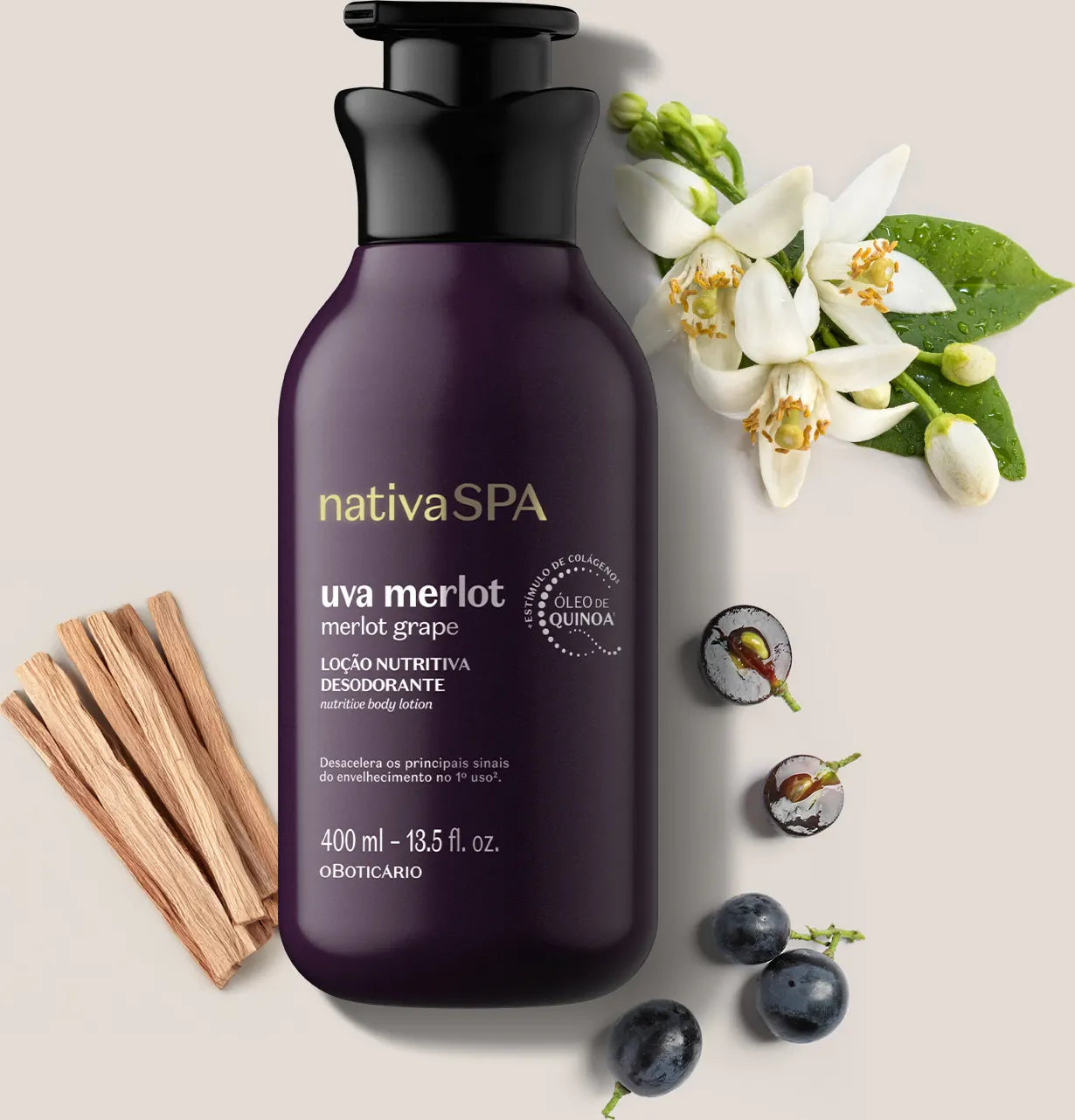 Nativa Spa Merlot Grape Nourishing Body Lotion 400ml