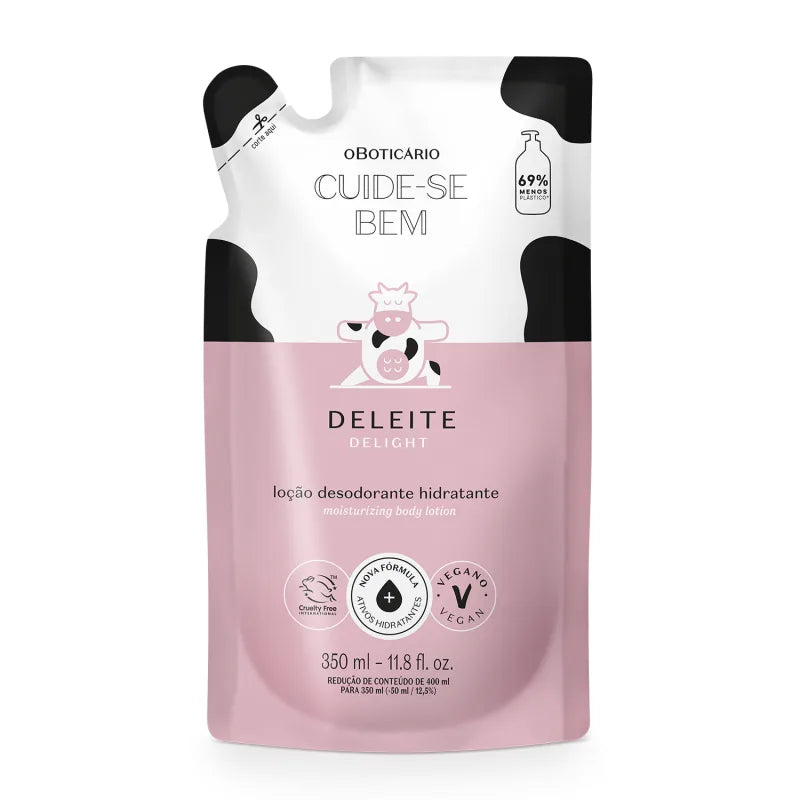 Cuide-se Bem Deleite Moisturising Body Lotion Refill  350ml