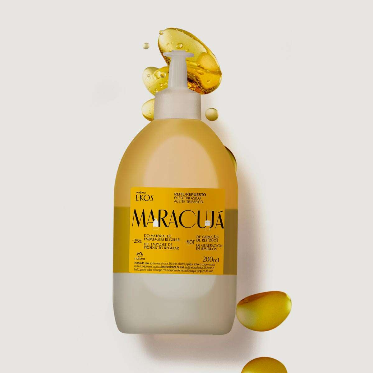 Ekos Maracujá Three-Phase Body Oil Refill 200 ml