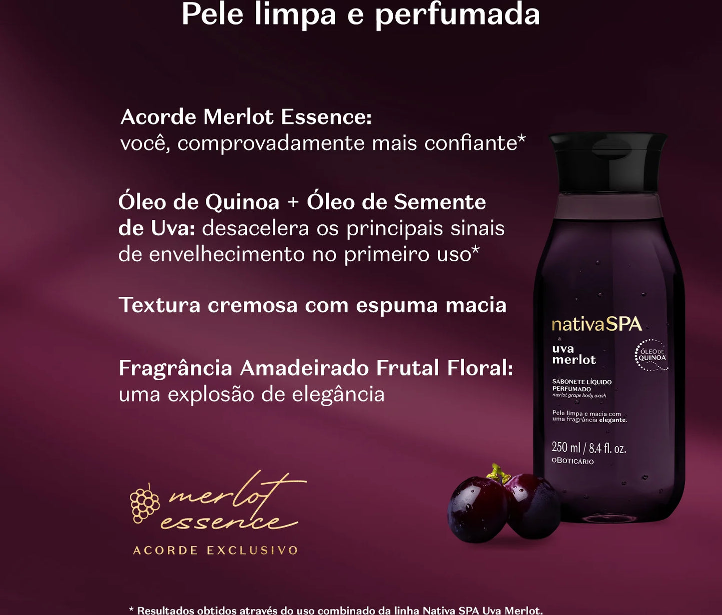 Nativa Spa Merlot Grape Scented Shower Gel 250ml