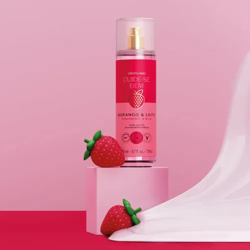 Cuide-Se Bem Strawberry & Milk Body Splash 200ml